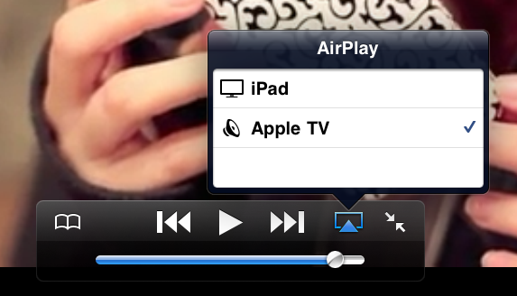 На Apple TV функция AirPlay, пока что, может вещать только аудио сигнал