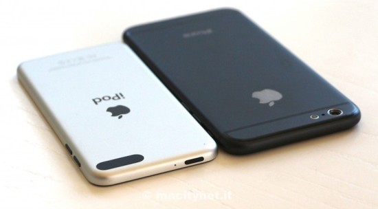 Примерный макет ожидаемого дизайна новых iPhone, во многом похожий на дизайн iPod Touch