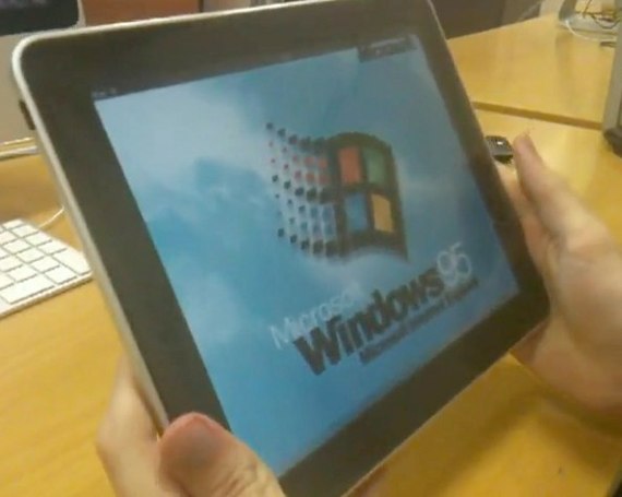 Windows 95 запускается на планшете iPad