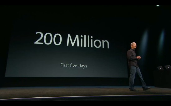 Всего за пять дней iOS 7 была установлена более чем на 200 миллионов устройств