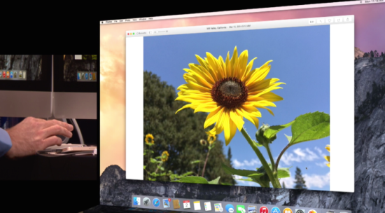 Один из немногих предварительных снимков того, как будет выглядеть новое приложение Photos в OS X Yosemite