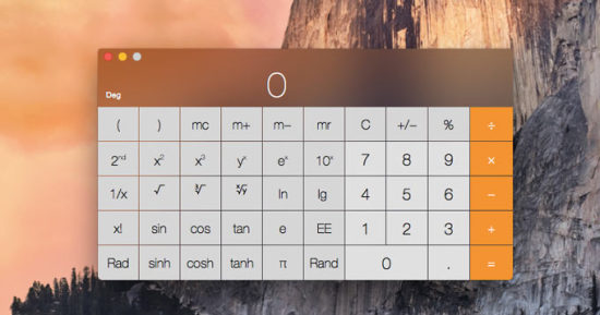 Новый вид калькулятора в OS X Yosemite Beta 5
